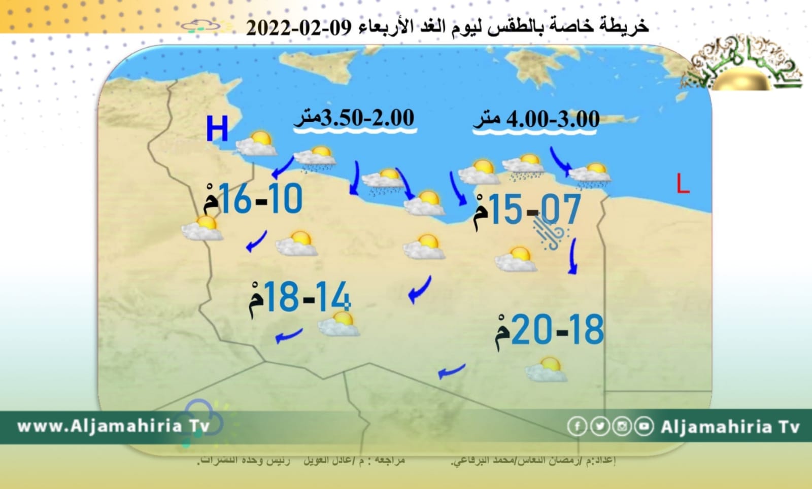 أجواء باردة على المناطق الشرقية واحتمالات سقوط الأمطار واردة