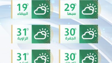 الأرصاد الجوية: تحسن تدريجي في حالة الطقس على مناطق الشمال الغربي من مساء اليوم