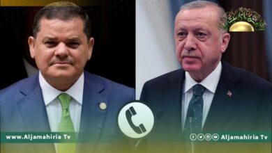 الدبيبة يجري اتصال هاتفي مع أردوغان